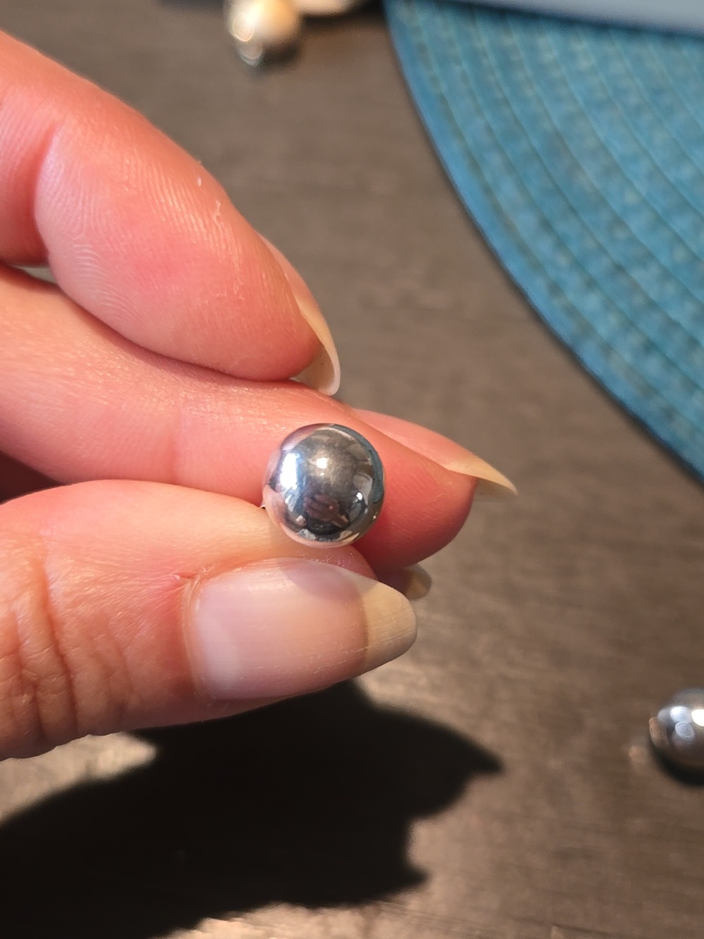 Sterling Silver Ball Stud Earrings - Timeless Women Jewelry - Picture 2 of 3